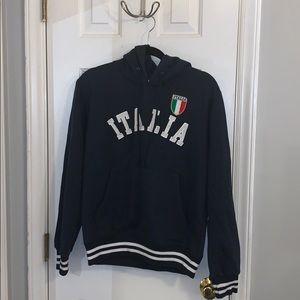 Italia Navy Blue Hoodie Size Medium